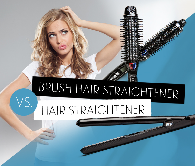 hairbrush vs hair straightener