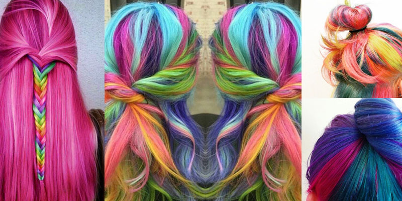 tendencia arcoiris para el cabello