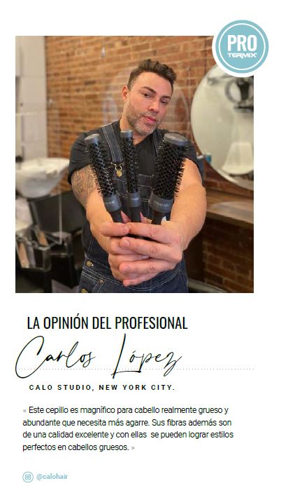Opinion peluquero Carlos Lopez sobre los cepillos Termix Evolution Plus