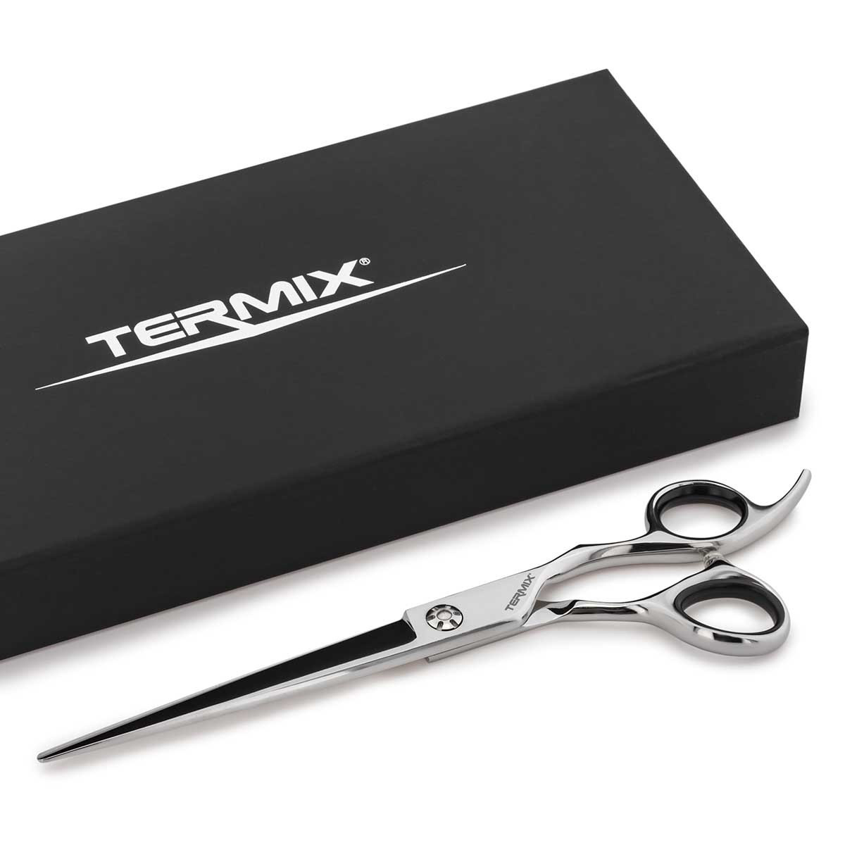 Tijera de pelo profesional de barbería. Herramientas peluquería Termix