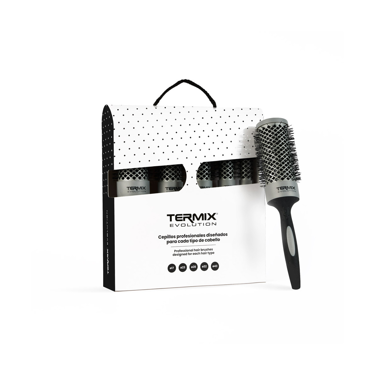  Termix Cepillo Térmico Cerámica Pack 5Unds Blanco