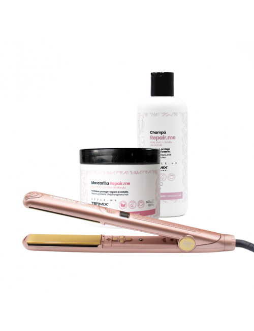 Pack Plancha 230 Gold Rose, Champú + Mascarilla Repair.Me