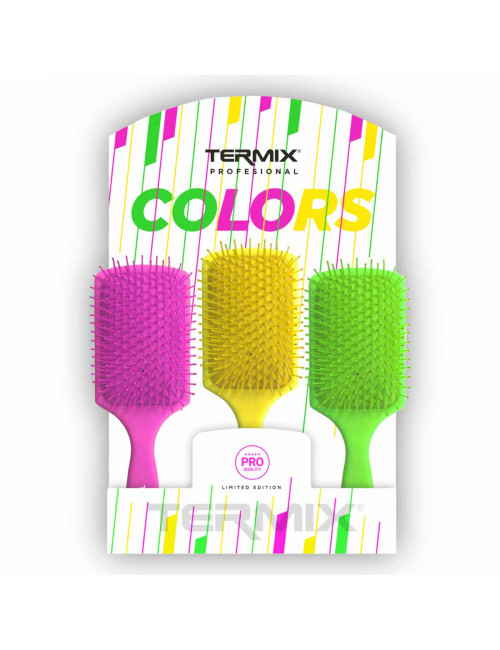 Display 12 Hairbrushes Termix Color Paddles