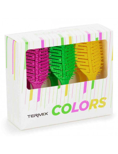 Display 6 Detangling Color Hairbrushes Termix