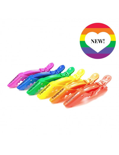 Termix Pride Styling Hair Clips 6 Pack